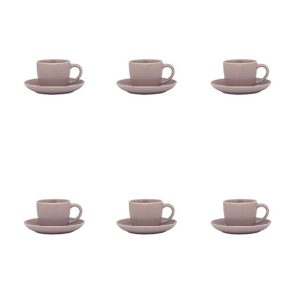 6PK Ecology Element Stoneware Espresso Cup & Saucer Coffee/Tea Tableware Lilac