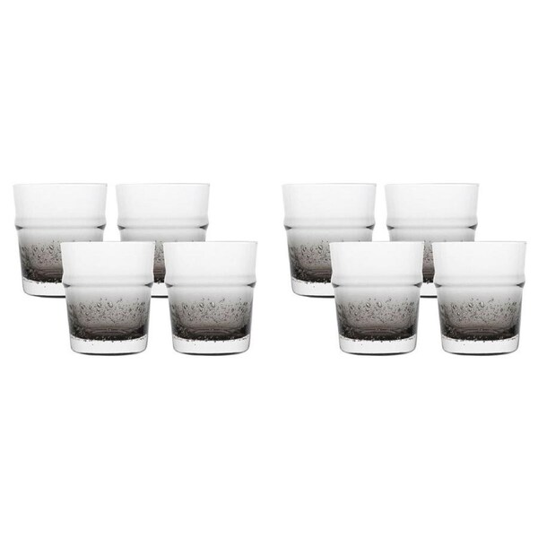 8pc Ecology Dion 260ml Hi Ball Tumbler Drinking Cup Glassware Smoke Grey