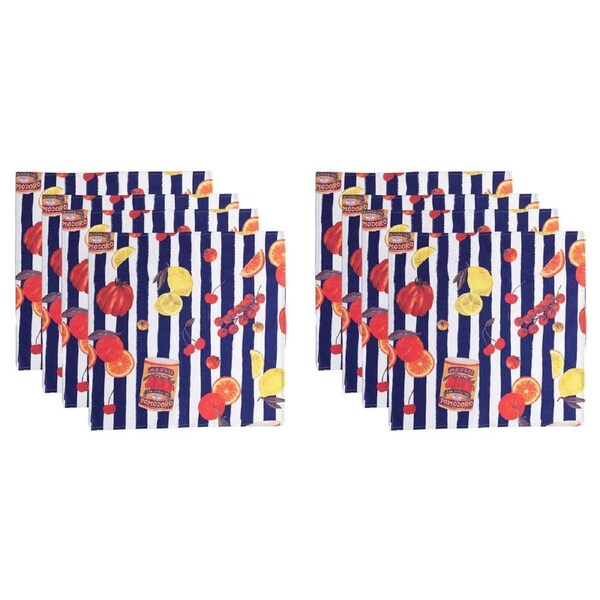8pc Porto Valentina Cotton Napkins Dining Table Cloth Home Decor Square 45cm