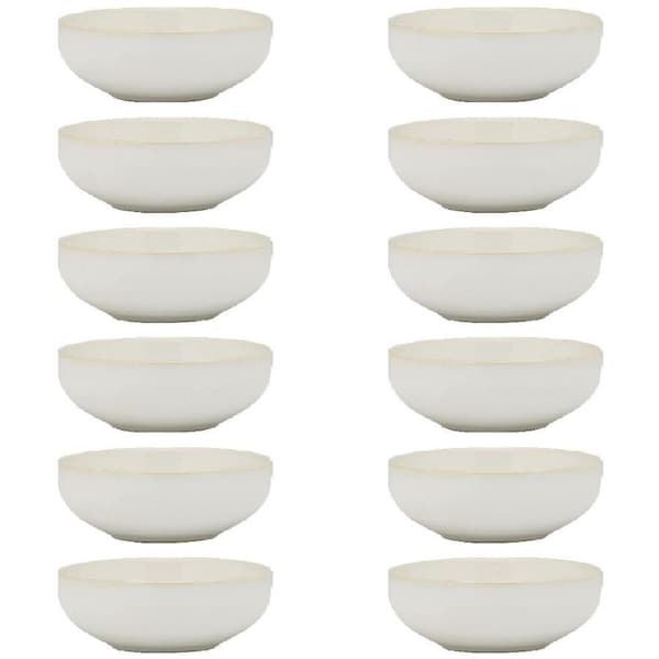 12PK Ecology Element Stoneware Bowl Food/Soup Serving Dish Tableware 11cm Blanc