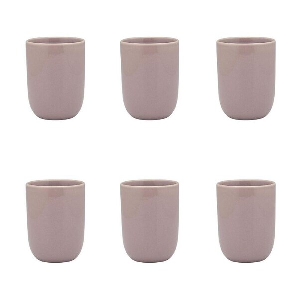 6PK Ecology Element Stoneware Cuddle Mug Drinking Tumbler Tableware 250ml Lilac