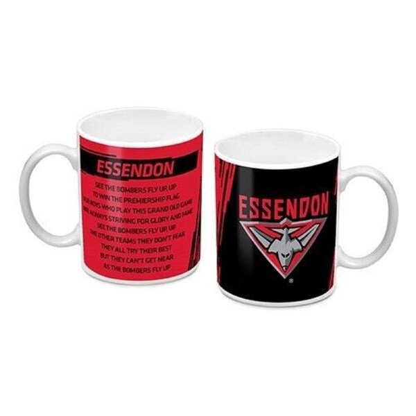 AFL Coffee Mug - Essendon Bombers - Team Song - Cup