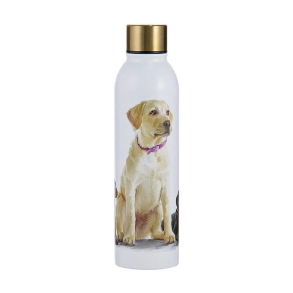 Ashdene Puppy Love Labrador Drink Bottle 24.5cm Travel Water Container White