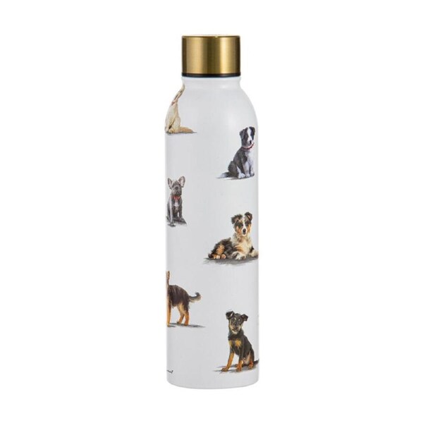 Ashdene Puppy Love Puppies Drink Bottle 24.5cm Travel Water Container White