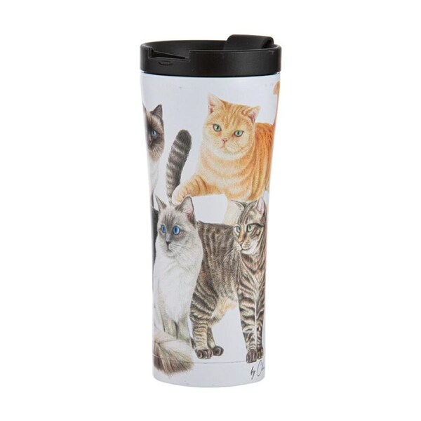 Ashdene Purrrfect Moments Travel Mug Drinking Water/Juice Tumbler Cup 20cm