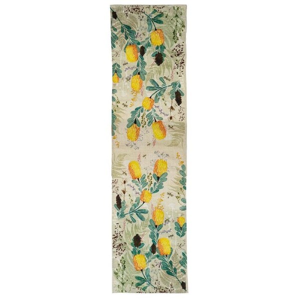 Ashdene Golden Banksia Table Runner Rectangle Cloth Dining Decor 40x150cm