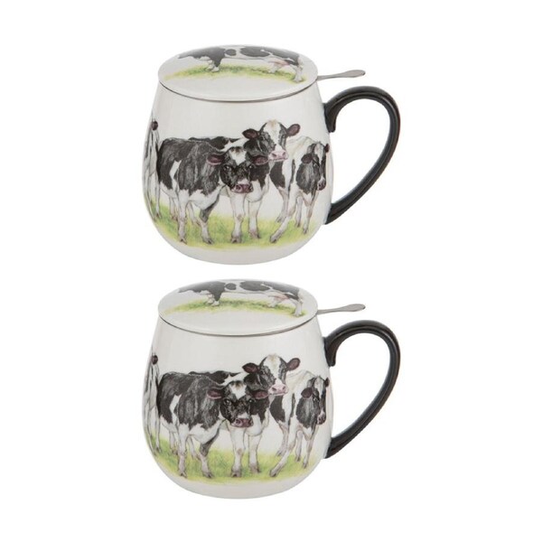 2x 3pc Ashdene Meet The Girls Tea Beverage Infuser w/ Lid Serveware 13.5x12cm