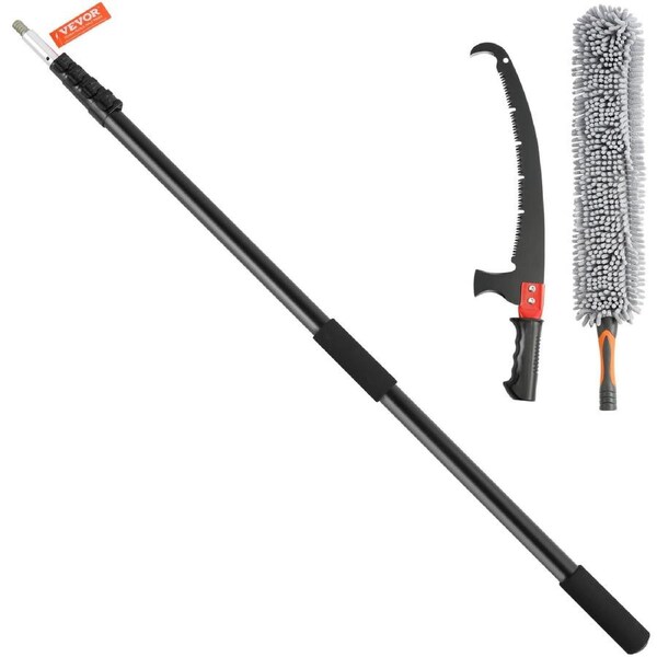 Manual Pole Saw Extendable Tree Pruner 1.5 m-6.1 m Aluminum Alloy Pole