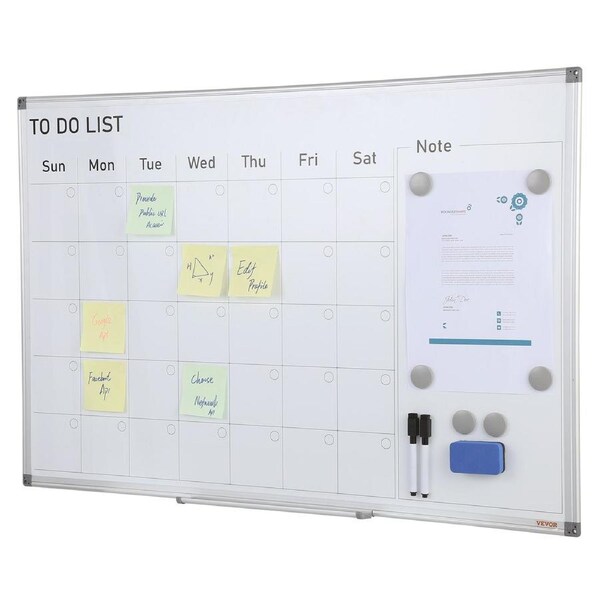 Magnetic Whiteboard Dry Erase Board 36" x 24" Wall Mounted for Office