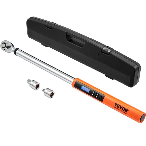 Digital Torque Wrench, 1/2" Drive Electronic Torque Wrench, Torque Wrench Kit 25-250ft.lb/34-340n.m Torque Range Accurate to ±2%, 3-Mode Adjustable Torque Wrench Set with LED Buzzer
