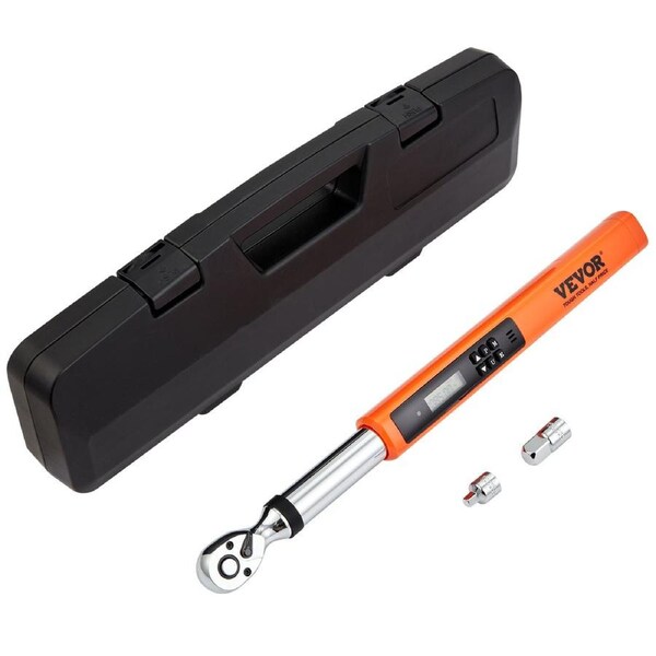 Digital Torque Wrench, 3/8" Drive Electronic Torque Wrench, Torque Wrench Kit 3.7-37ft.lb/5-50n.m Torque Range Accurate to ±2%, 3-Mode Adjustable Torque Wrench Set with LED Buzzer