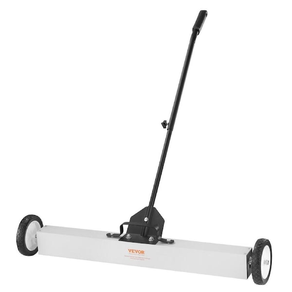 24.9 kg Rolling Magnetic Sweeper with Wheels,Push-Type Magnetic Pick Up Sweeper, Large Magnet Pickup Lawn Sweeper with Telescoping Handle, Easy Cleanup of Workshop Garage