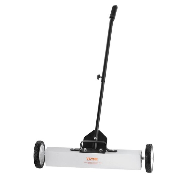 22.6 kg Rolling Magnetic Sweeper with Wheels, Push-Type Magnetic Pick Up Sweeper, Large Magnet Pickup Lawn Sweeper with Telescoping Handle, Easy Cleanup of Workshop Garage
