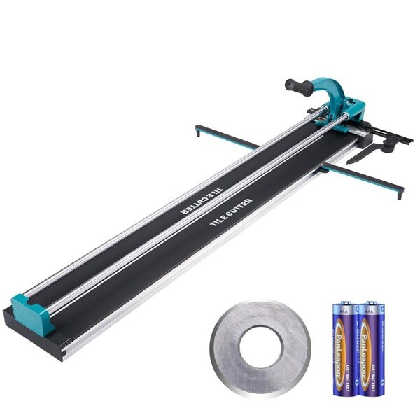 Manual Tile Cutter, 1200mm, Porcelain Ceramic Tile Cutter with Tungsten Carbide Cutting Wheel, Infrared Positioning, Anti-Skid Feet, Double Rails for professional installers or