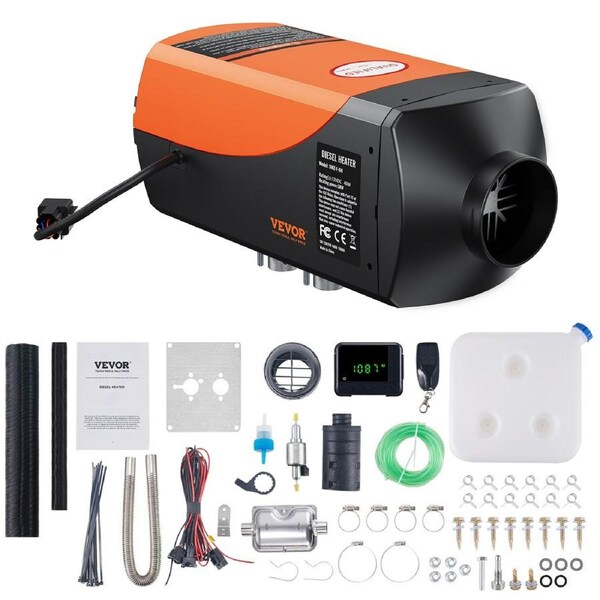 Diesel Air Heater, 12V 5KW Diesel Heater with Remote Control and LCD Display, 10L Fuel Tank Diesel Parking Heater, Rapid Heating for RV Trailer Camper Van Boat And