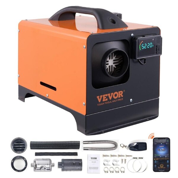 8 KW Diesel Air Heater, Bluetooth App Control All-on-one Diesel Heater with Automatic Altitude Adjustment, Remote Control and LCD, Portable Parking Heater for Home RV Trailer Camper Van