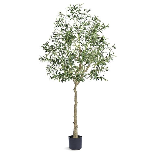Artificial Olive Tree, 15.2cm Tall Faux Plant, Secure PE Material & Anti-Tip Tilt Protection Low-Maintenance Plant, Lifelike Green Fake Potted Tree for Home Office Warehouse Decor Indoor