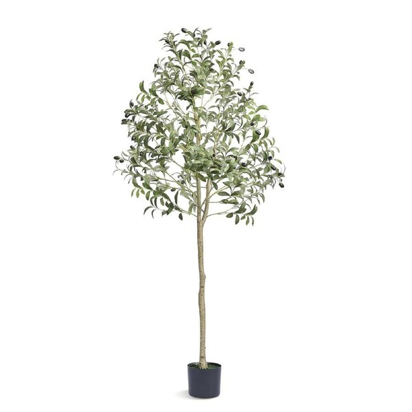 Artificial Olive Tree, 152.4 cm Tall Faux Plant, Secure PE Material & Anti-Tip Tilt Protection Low-Maintenance Plant, Lifelike Green Fake Potted Tree for Home Office Warehouse Decor Indoor