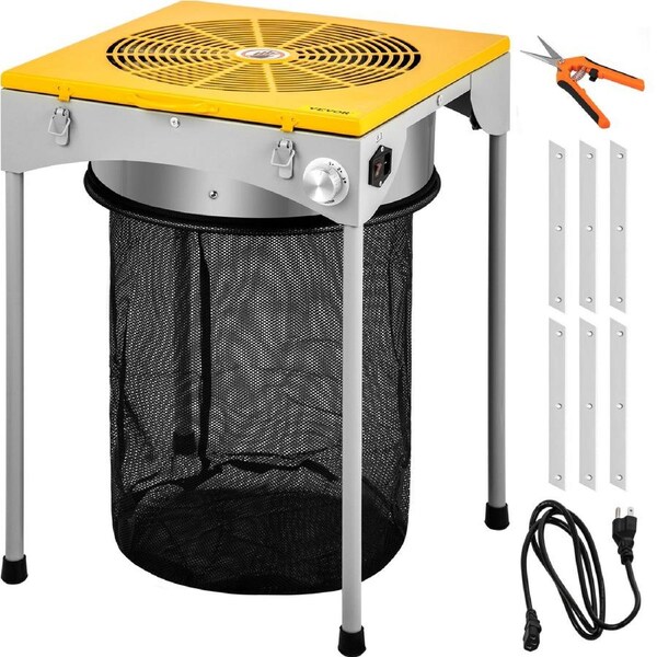 Automatic Bud Trimmer, 18" Electric Trimmer, Stainless Steel Leaf Bud Automatic Hydroponic with High-Speed Blade Trim, Three Speed Strong Durable Bud Trimmer Leaves Fall into Included