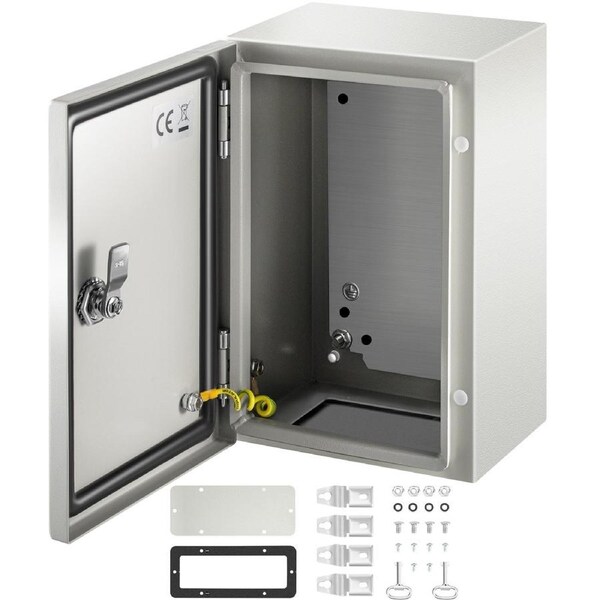 NEMA Steel Enclosure ,12 x 8 x 6\'\' NEMA 4X Steel Electrical Box, IP66 Waterproof & Dustproof, Outdoor/Indoor Electrical Junction Box, with Mounting