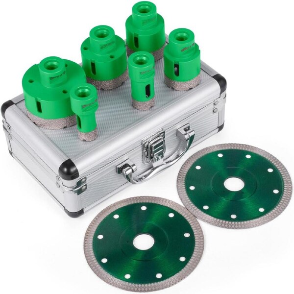 6 Diamond Hole Saw 20/25/40/45/50/68+2 Saw Blade Glass Drills Color Line Popular