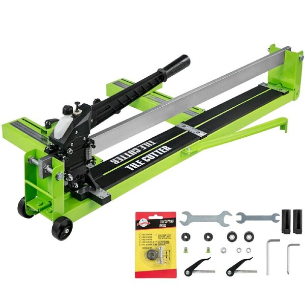 Tile Cutter 31.5 Inch Manual Tile Cutter 1.4 Inch Tile Cutting Machine Ceramic Porcelain Tile Cutter w/Laser Guide All-Steel Frame and Bonus Spare Cutter Wheels Tile Cutter Hand