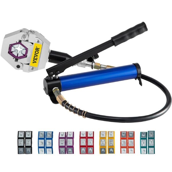 Separable Hydraulic Hose Crimper 7 Dies With Aluminum Pump A/C Air Condtioning Handheld Crimping Set