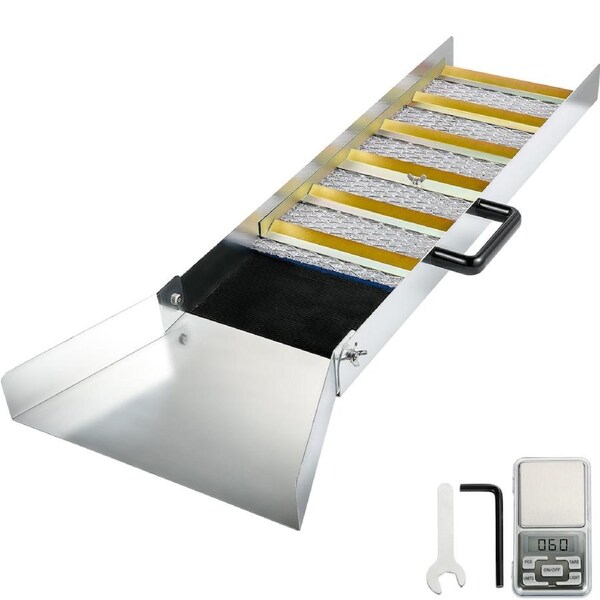 Aluminum Alloy Sluice Box, Compact 36" Mini Sluice Boxes for Gold, Lightweight Gold Sluice Equipment, Portable Sluice Boxes with Miner\'s Moss, River, Creek, Gold Panning, Prospecting,