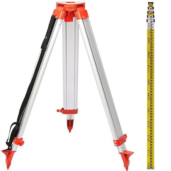Super Combination 1.65m Aluminum Tripod + 5m Staff For Rotary Laser Leveltop