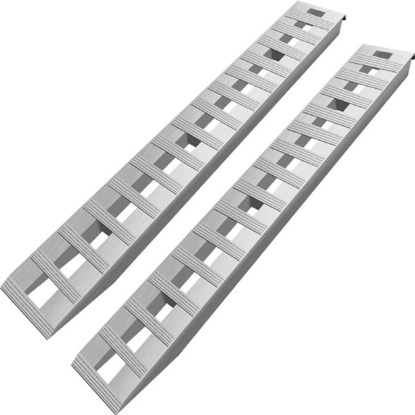 84*14*2.5inch/213x36 cm Aluminum Ramps 6000Lbs Car Trailer Truck Hook End 1 Pair Ramps