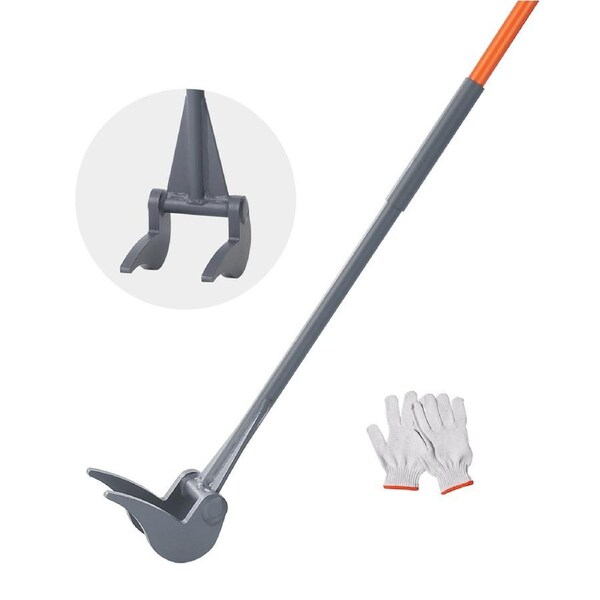 Pallet Buster, 50'' Carbon Steel Handle Wrecking Pry Bar, 2000 lbs Weight Capacity, Heavy Duty Deck Board Removal Tool, Multipurpose Demolition Bar for Flooring, Framing, Roofing, Trim,