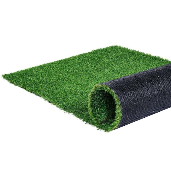 Artifical Grass, 3 x 5 ft Rug Green Turf, 1.38" Fake Door Mat Outdoor Patio Lawn Decoration, Easy to Clean with Drainage Holes, Perfect For Multi-Purpose Home Indoor Entryway Scraper Dog