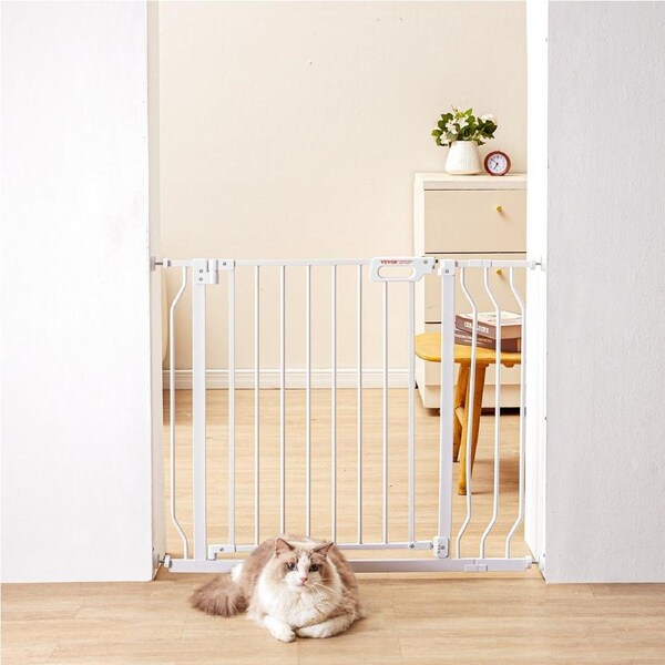 Baby Gate, 749-990 mm Extra Wide, 762 mm High, Dog Gate for Stairs Doorways and