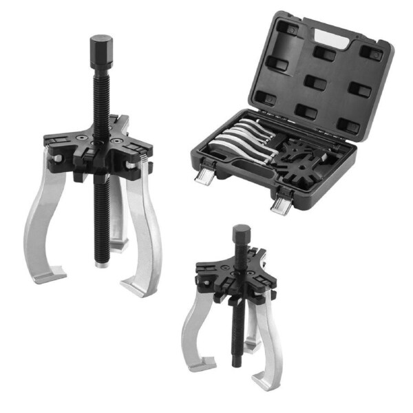 Gear Puller Set, 3" and 7" Puller Kit, 3 Jaw Gear Bearing Flywheel Pulley Removal Tool, 2 or 3 Reversible Jaws Wheel Puller, Vertically and Horizontally, External and Internal,