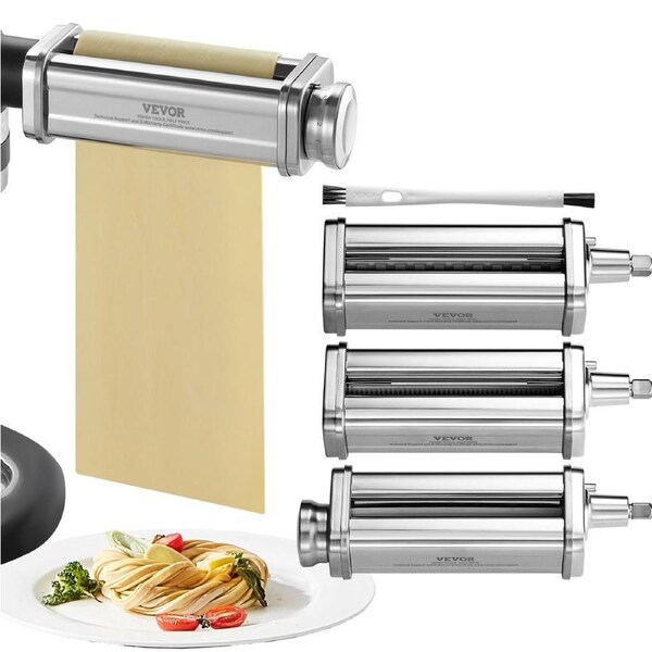 3Pcs Pasta Attachment for KitchenAid Stand Mixer Pasta Roller Cutter Set