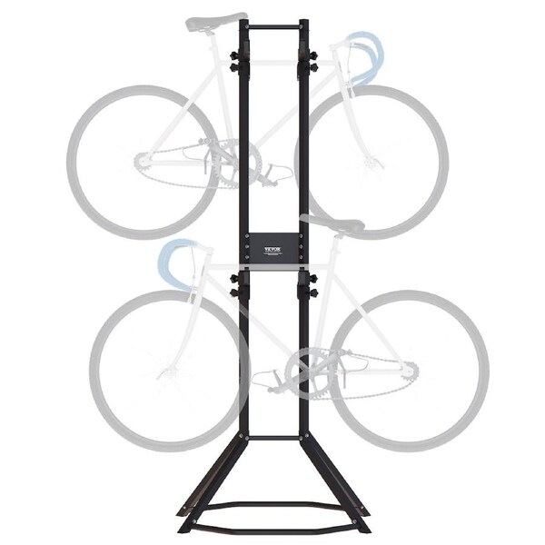 4 Bike Storage Rack, Free Standing Gravity Wall Vertical Bike Rack, Fully Adjustable Bike Rack Garage, Sturdy Steel & Easy Assemble, for Garage, Living Room, Shed, Holds Up to 118KG