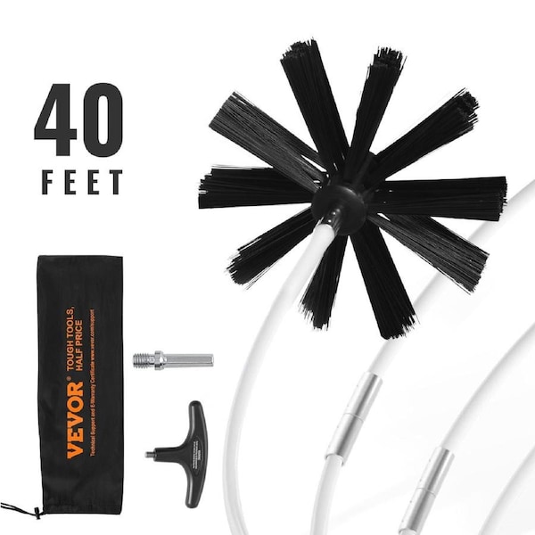 12.2M Dryer Vent Cleaner Kit, 29 Pieces Duct Cleaning Brush, Reinforced Nylon Dryer Vent Brush, Dryer Cleaning Tools Lint Remover with Flexible Lint Trap Brush, Clamp