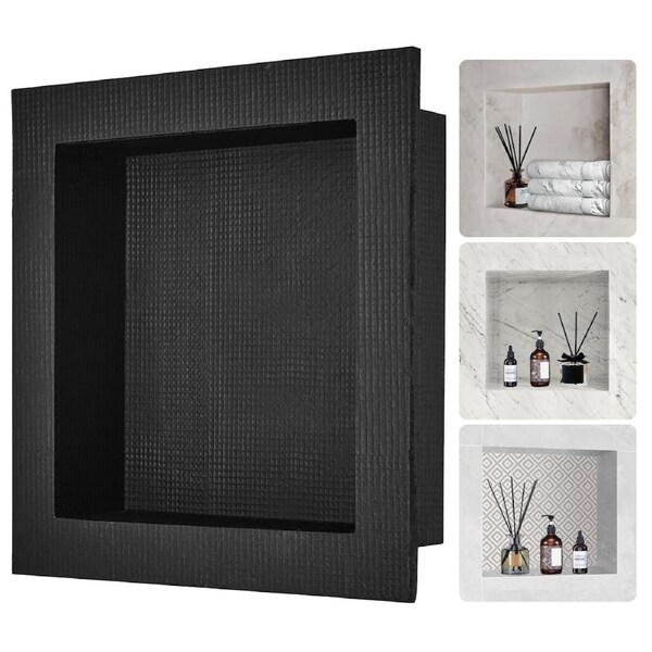 Shower Niche 41 x 41x10cm ,16 x 16x 4 Inch Single Shelf Wall-inserted for Shower Bathroom