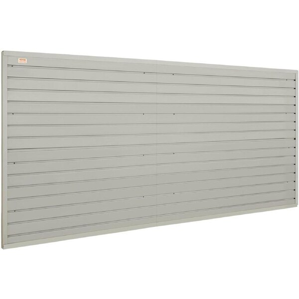 Slatwall Panels, 121.9 x 30.48 cm Gray Garage Wall Panels (Set of 8 Panels), Heavy Duty Garage Wall Organizer Panels Display Perfect for Retail Store, Garage Wall, and Craft Storage