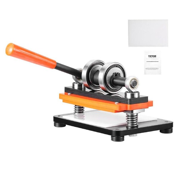 Leather Cutting Machine, 7.1 x 3.9 in Embossing Plate Manual Die Cutter, 0.47 in Pressure Stroke Leather Embossing Machine, Dual Guide Shafts Die Cut Machine for Various of