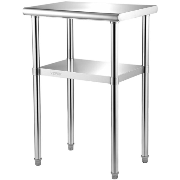 650x457mm Stainless Steel Work Prep Table Commercial Food Prep Table