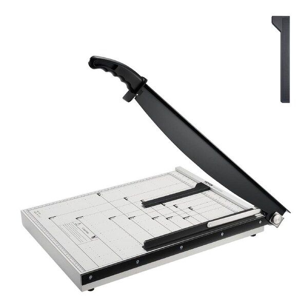 Paper Cutter, Guillotine Trimmer, 457 mm Cut Length, 20 Sheets Capacity, Heavy Duty Guillotine Paper Cutter with Guard Rail/Blade Lock for Cardstock/Cardboard, Paper Trimmer for Home