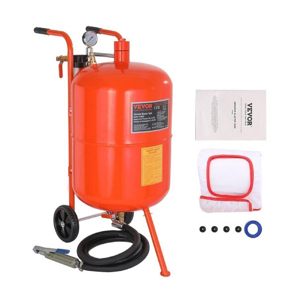 20 Gallon Sand Blaster 60-110 PSI High Pressure Sandblaster with 4 Nozzles