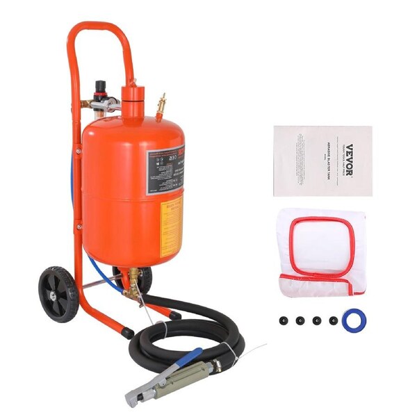 5 Gallon Sand Blaster 60-110 PSI High Pressure Sandblaster with 4 Nozzles