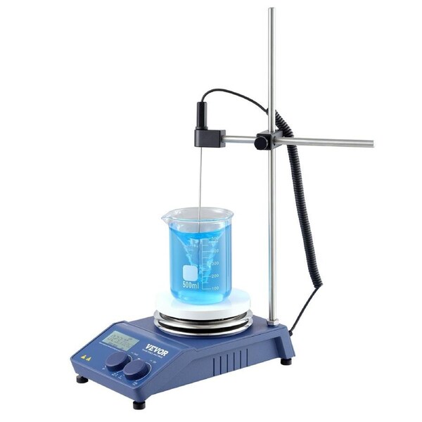 Magnetic Stirrer Hot Plate Max 644°F/340°C Hot Plate Stirrer 1500 RPM 20L