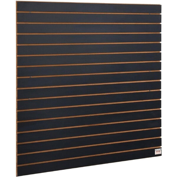 Slatwall Panels, 4 ft x 2 ft Black Garage Wall Panels 24"H x 48"L (Set of 2 Panels), Heavy Duty Garage Wall Organizer Panels Display for Retail Store, Garage Wall, and Craft Storage