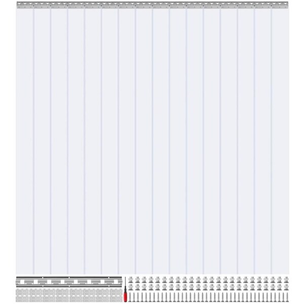 Strip Curtain PVC Door Curtain 244 x 244 cm Cooler Freezer Clear Plastic