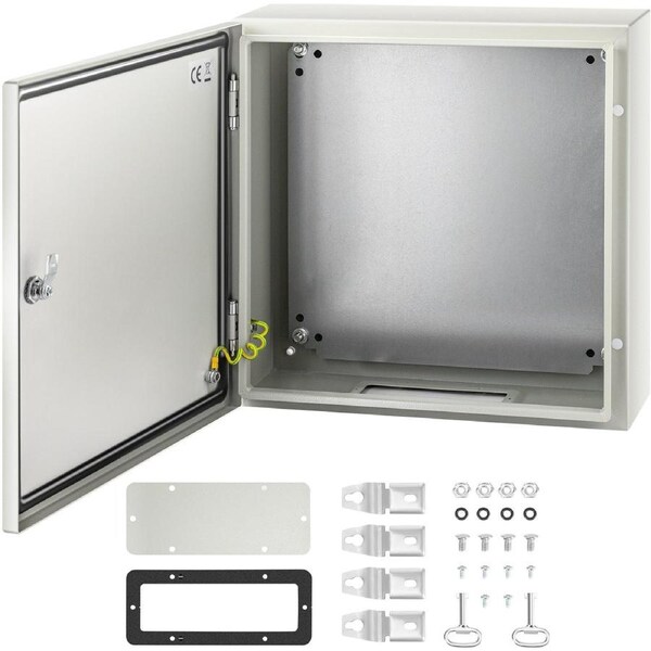 NEMA Steel Enclosure, 20 x 20 x 6\'\' NEMA 4X Steel Electrical Box, IP66 Waterproof & Dustproof, Outdoor/Indoor Electrical Junction Box, with Mounting