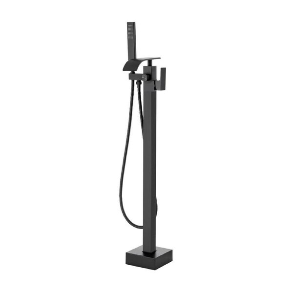 Freestanding Bathtub Faucet, Floor Mount, Freestanding Tub Filler, Shower Mixer Taps, Two Water Modes, 360° Swivel Spout, for Bathing & Showering Pet Bathing Cleaning Drains Toilet