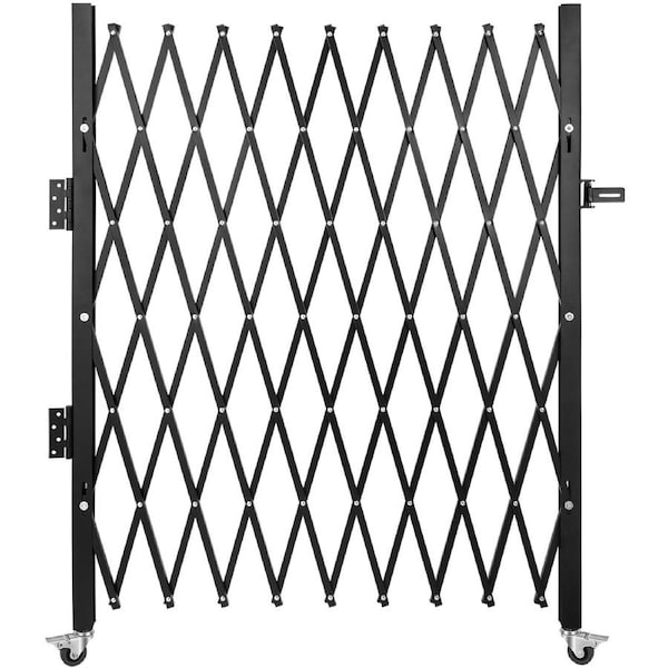 Single Folding Security Gate Folding Door Gate 75"W x 50"H Scissor Gate
